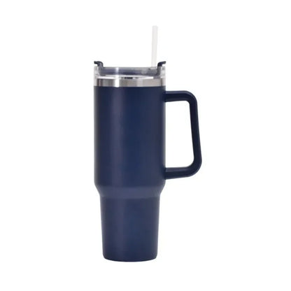 Stainless Steel Car Cup Large Capacity Water Cup with Handle and Straw Double-walled Insulated Travel Mug Holiday Gifts 40oz