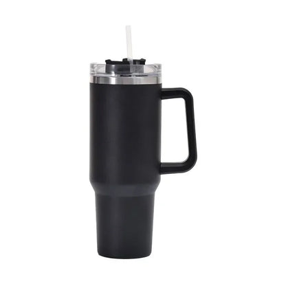 Stainless Steel Car Cup Large Capacity Water Cup with Handle and Straw Double-walled Insulated Travel Mug Holiday Gifts 40oz